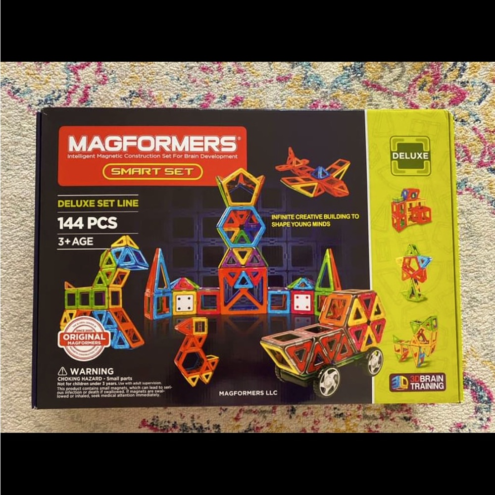Magformers Deluxe Set - 144 Piece Magnetic Building Blocks - Multicolor